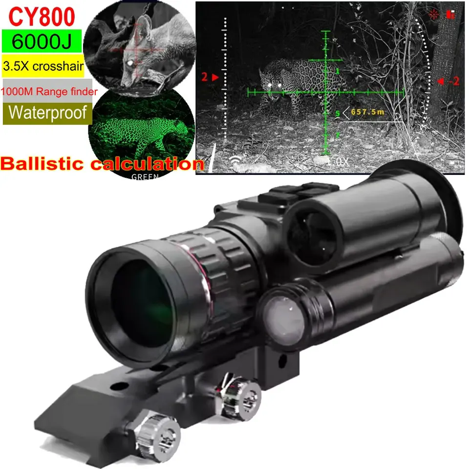 HENBAKER CY800 8x монокуляр ночного видения 1000 м дальность поиска 6000J водонепроницаемый Wi-Fi баллистический расчет