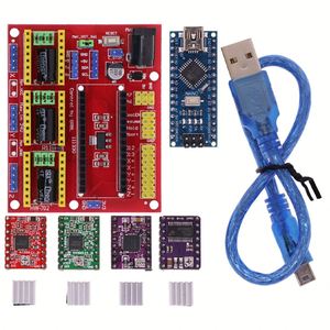 Máquina de grabado CNC Shield V4, impresora 3D + placa de expansión del controlador A4988 DRV8825 AT2100 para <span class=keywords><strong>Arduino</strong></span> + NANO <span class=keywords><strong>3</strong></span>,0 con cable USB - Product Image 1