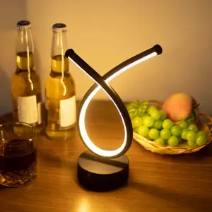 Kunst dekorative Tisch lampe Stufenlose dimmbare Nachttisch lampe LED Lese lampe Dez.