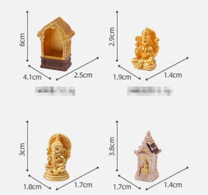 Miniatura de <span class=keywords><strong>Buda</strong></span> Dorado para Altar Budista Tailandés, Figura Decorativa para Jardín Zen, Accesorios para Micropaisajes, Regalo Espiritual de Paz - Product Image 3