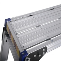 Plateforme de travail en aluminium avec niveleur réglable, échelle pour surfaces irrégulières, tabourets d'échelle 3 marches, capacité de charge 150 kg, utilisation comme escalier