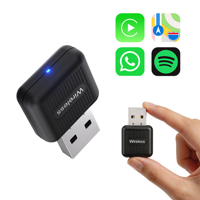 Wireless CarPlay Android Auto Adapter Dongle with Allwinner V821 64MB RAM OEM/ODM for Wholesalers Fast Delivery Custom Branding