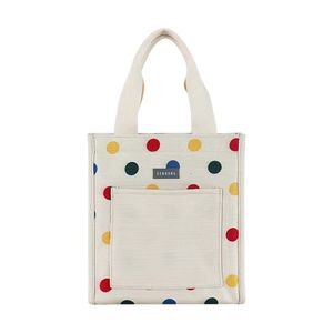 Sac isotherme portable personnalisé grande capacité en non-tissé, motif rayé, fermeture éclair, pour le transport et le rangement d'articles de shopping et de nourriture - Product Image 6