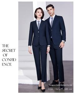 Ensemble de costume en laine sophistiqué à double boutonnage - Tenue formelle italienne anti-froissement pour le bureau, les administrations et les commerciaux XL - Product Image 2