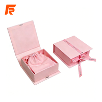 Boîte cadeau en carton haut de gamme, élégante, imperméable, avec ruban, pour bijoux
