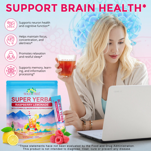 SOLOTREE Super Yerba Mate polvere di tè istantaneo etichetta privata Yerba Mate estratto in polvere con vitamina D3 magnesio e Ashwagandha - Product Image 4