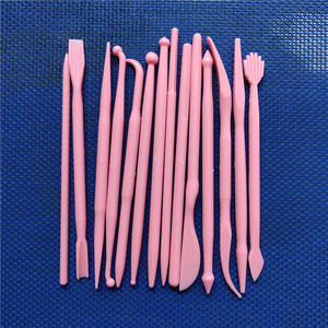 14PCS mini nhựa điêu khắc công cụ thiết lập bánh mô hình <span class=keywords><strong>fondant</strong></span> đất sét cắt khắc bút khuôn công cụ khuôn Bánh Khắc Kit - Product Image 3