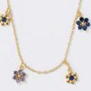 Collana con Ciondolo a Fiore in Acciaio Inossidabile Placcato Oro con Zirconia Cubica per Uso Quotidiano Femminile - Product Image 4