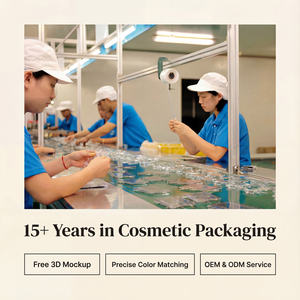 Tube <span class=keywords><strong>de</strong></span> brillant à lèvres rond à étiquette privée, noir, blanc, argent, métallique, plastique, double paroi avec applicateur épais - Product Image 6