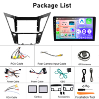 Podofo Android Voiture Stéréo Double Din 4 + 64G 9 ''Sans Fil Carplay Android Auto pour Hyundai Sonata 2010-2015 IPS DSP GPS RDS WIFI