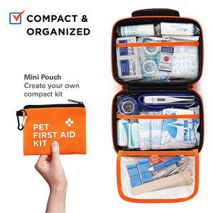 Bolsa de primeros auxilios Eco Eva de Emergencia Veterinaria con logotipo personalizado, botiquín compacto de primeros auxilios para cachorros y mascotas para perros y gatos, acampar al aire libre - Product Image 3