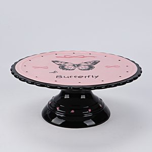 Support à gâteau en céramique <span class=keywords><strong>Butterfly</strong></span> Design-Entièrement personnalisable dans n'importe quelle couleur, taille, logo ou forme-Parfait pour les boulangeries, les <span class=keywords><strong>caf</strong></span>és - Product Image 1