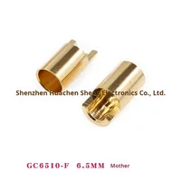 Connecteurs banane mâle et femelle Amass GC6510 6,5 mm 150A en cuivre pur 7m plaqué or 500V 8AWG pour véhicules électriques et drones