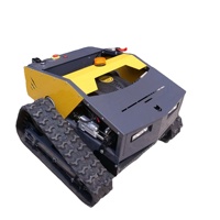 CE approuvé électrique marche Robot tondeuse à gazon caoutchouc chenille lame Type de coupe Agriculture essence puissance 196cc bricolage herbe boîte
