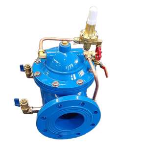 Lanhui วาล์วควบคุมเหล็กหล่อ DN40-DN600วาล์วควบคุมไฮดรอลิกแบบแมนนวล200X วาล์วลดแรงดันที่ดำเนินการโดยนักบินปรับได้ PN16น้ำ - Product Image 3