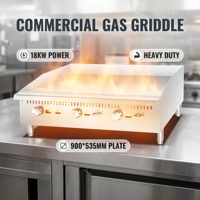 Gril à gaz commercial de 36 pouces, plaque de cuisson plate pour restaurant, cuisine, hamburgers, petit-déjeuner, barbecue, steak, équipement de cuisson