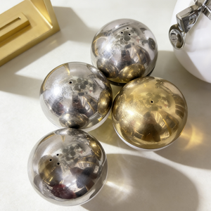 Tarro de especias personalizado mecanizado por CNC con certificación ISO9001 - Diseño de bola de níquel/oro pulido para mecanizado de sets de regalo de cocina - Product Image 3