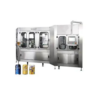 Automatic Aluminum Tin Can Carbonated Soft Drink Soda Water Beer Beverage Canning Sealing Canning Filling Machine