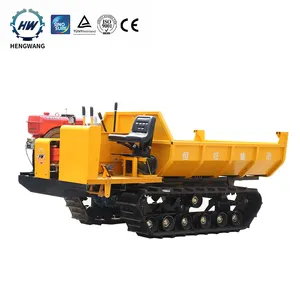 Hengwang 3tons 5 tons agriculture rubber chain crawler dumper truck in South America for sale