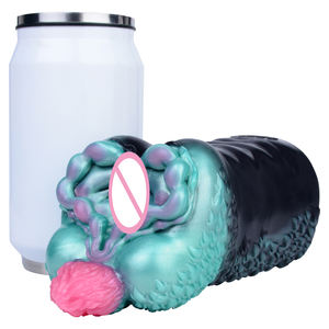 GEEBA 블랙 맘바 컬러 남성 자위대 판타지 페니스 스트로커 컵 현실적인 질 포켓 음모 - Product Image 4