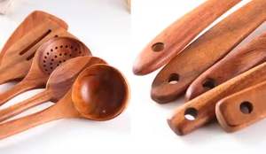 Juego de Utensilios de Cocina de Madera de Diseño Moderno, 6 Piezas, con Soporte, para una Cocina Saludable - Product Image 2