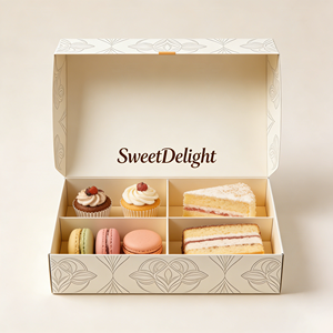 Коробка для торта из жесткого картона с золотой фольгой, экологичная, с магнитной застежкой, матовая ламинация, для подарков на свадьбу, день рождения, десерты - Product Image 3