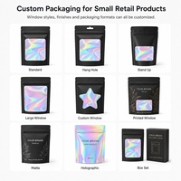 100 sacs Mylar transparents refermables anti-odeur pour aliments, 3,5 x 4,7 pouces, pour fêtes, bijoux et électronique