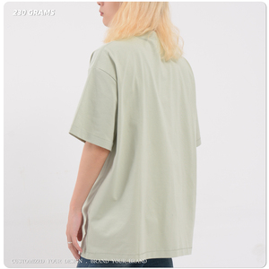 Camiseta de punto holgada de algodón pesado de 230 g para hombre, con costura sencilla, de secado rápido, antiarrugas, informal, para venta al por mayor. - Product Image 3