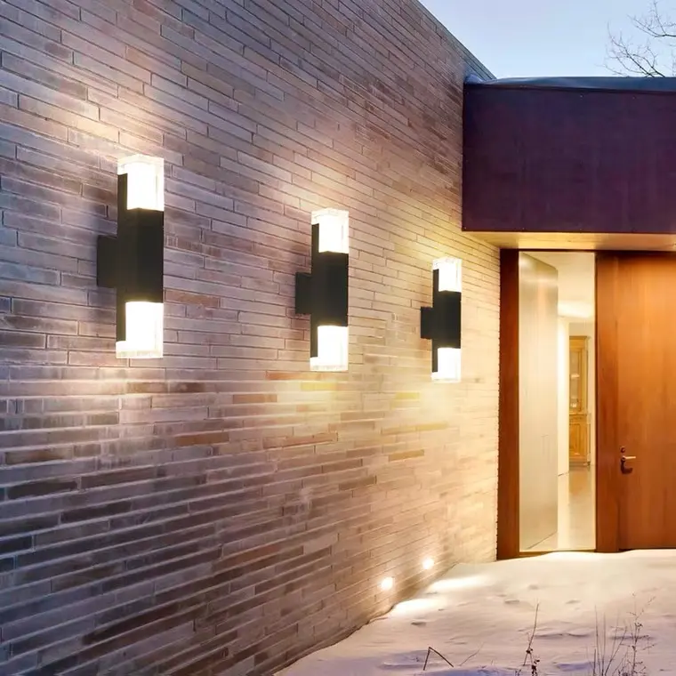 Amplia aplicación de doble hotel al aire libre de inducción impermeable IP65 12W vatios led luces de lámpara de pared