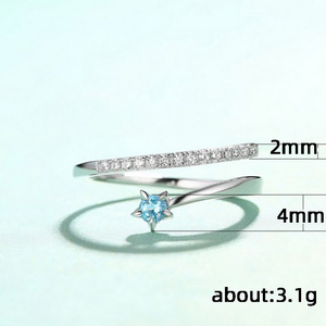 Anello minimalista da donna per l'indice, stile due in uno, accessorio di moda per l'uso quotidiano - Product Image 3