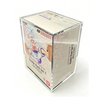 Boîte de Présentation Acrylique Personnalisée avec Couvercles Magnétiques pour Coffret Booster Double Pack One Piece DP02 DP04 TCG