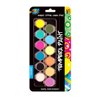 Pots de peinture détrempe lavables non toxiques 5ml 12 couleurs pour enfants avec pinceau
