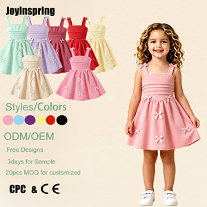 <span class=keywords><strong>Robe</strong></span> sans manches pour filles avec nœud décoratif, corsage plissé, coupe trapèze, vêtement décontracté d'été, service personnalisé ODM, usine <span class=keywords><strong>Moda</strong></span> - Product Image 1