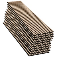 Panneaux muraux antibruit lattes de bois Akupanel Panneau mural acoustique en bois de chêne blanc pour salle de théâtre Studio de musique Auditorium