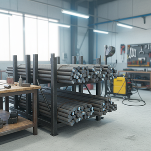 Barra Redonda de Acero al Carbono Forjado, Superficie Negra, 1045 C45, Varillas de Acero Sólido para Ingeniería - Product Image 4