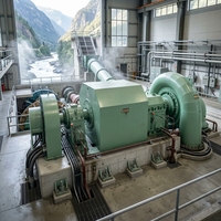 Mini 200 kW Horizontaler Freie-Energie-Generator Schwungrad-Francis-Wasserturbinenmaschine