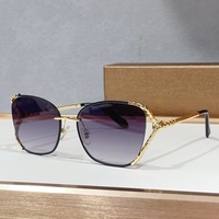 Lunettes de soleil pour femmes de haute qualité, style designer, monture en métal, branches à motif serpent, verres dégradés, lunettes de luxe tendance pour femmes