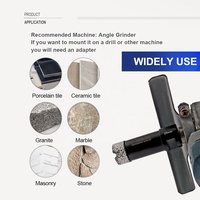 Scie cloche diamantée brasée sous vide 5/8''-11 filetage 6-150mm pour meuleuse d'angle sur carrelage en porcelaine, céramique et marbre