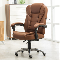 Chaise de bureau exécutive ergonomique moderne en PU avec massage, pivotante et réglable en hauteur, vente en gros