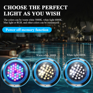 Lampes LED pour <span class=keywords><strong>piscine</strong></span>, application sous-marine, étanches, multicolores RGB, montage mural, 230 mm, entrée 12 volts, IP68 - Product Image 5