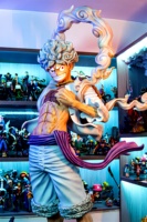 Figura de Anime de Monkey D. Luffy Gear 5 Nika, Escala 1:1, Tamaño Real, Resina Pintada, Edición Limitada para Colección y Decoración