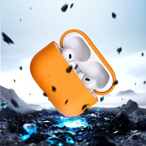 Étui de protection en cuir véritable de luxe pour <span class=keywords><strong>AirPods</strong></span> 4 Pro2 Pro3 Samsung Buds 3Pro, housse de protection intégrale en cuir de vachette fait main - Product Image 5