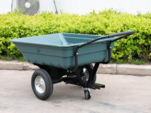 Chariot de jardin avec benne basculante à dégagement rapide, remorque pour VTT/UTV, bac de chargement en plastique, <span class=keywords><strong>brouette</strong></span> de chantier - Product Image 1