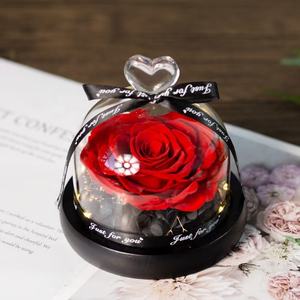 <span class=keywords><strong>Precio</strong></span> bajo Red Forever Rose Cúpula de cristal Flores de larga duración <span class=keywords><strong>Eternity</strong></span> Eternal Roses Rosas preservadas en cúpula de cristal con luz - Product Image 2