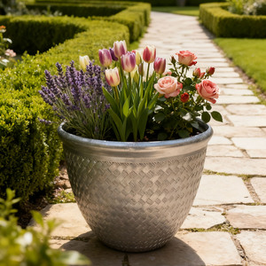 Pots de fleurs ronds en plastique simples et durables <span class=keywords><strong>pour</strong></span> <span class=keywords><strong>plantes</strong></span> <span class=keywords><strong>vertes</strong></span> en pot, anti-chute, <span class=keywords><strong>pour</strong></span> salon et <span class=keywords><strong>balcon</strong></span> - Product Image 6