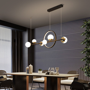 Candelabro de burbujas de cristal de doble hélice, <span class=keywords><strong>restaurante</strong></span> posmoderno nórdico sin luz principal, iluminación de personalidad minimalista - Product Image 3