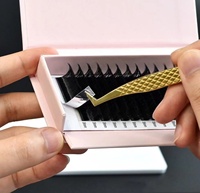 Fast Fanning 0.03 0.05 0.07mm Mega Volume Easy Fan Lash Extensions Private Labels Matte Black Auto Fan Blooming Lashes