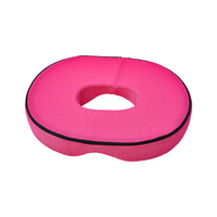 Coussin orthopédique confortable en mousse à mémoire de forme tissée pour coccyx, coussin de siège en forme de donut pour soulagement des hémorroïdes, amovible et lavable