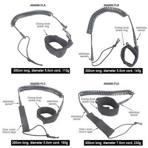 Ayak Bağı Askısı Kürek SUP Tahtası Aksesuarı Sörf Tahtası Nehir Bağı Spiral Bağlantı TPU Bağlantı Çift Paslanmaz Çelik Döner Bağlantı Elemanı Siyah - Product Image 5