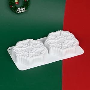 Early Riser Christmas <b>Silicone</b> Cake Mold Snowflake Shape Mousse Dessert Chocolate <b>Baking</b> Mould - Product Image 5